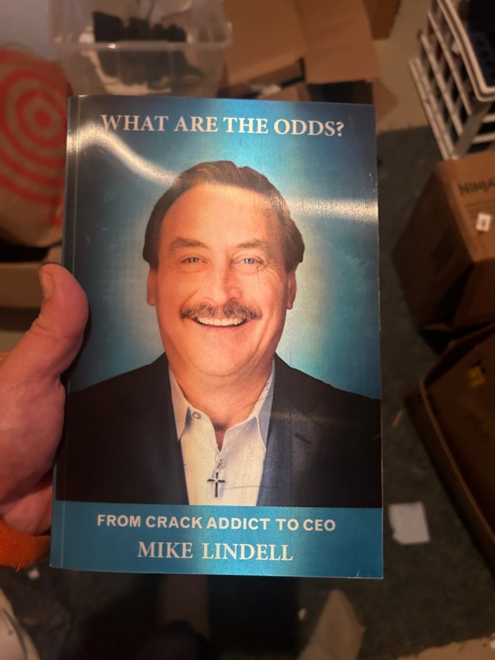 What Are The Odds? Mike Lindell Hardcover Book - Teal Blue Cover